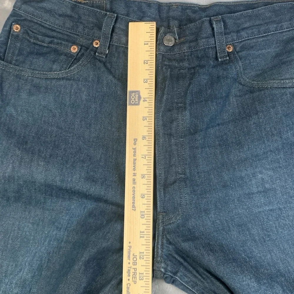 Levi's 501 Straight Fit Jeans W36 L32 Blue Hemmed‎ To Fit 27